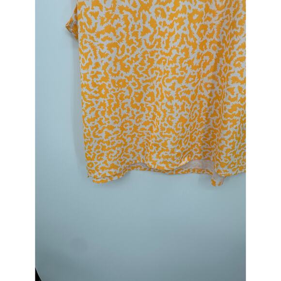 Nike Dri-fit Golf Pullover Tank Women XXL V Neck Orange Print Pickleball Tennis - Picture 3 of 8
